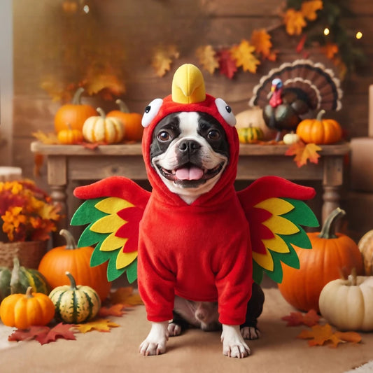 3D Turkey Pet Costume for Dogs & Cats – Funny Thanksgiving & Halloween Outfit