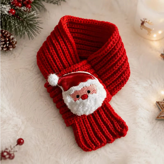 Christmas Knitted Pet Scarf & Collar for Dogs and Cats – Festive Winter Accessory