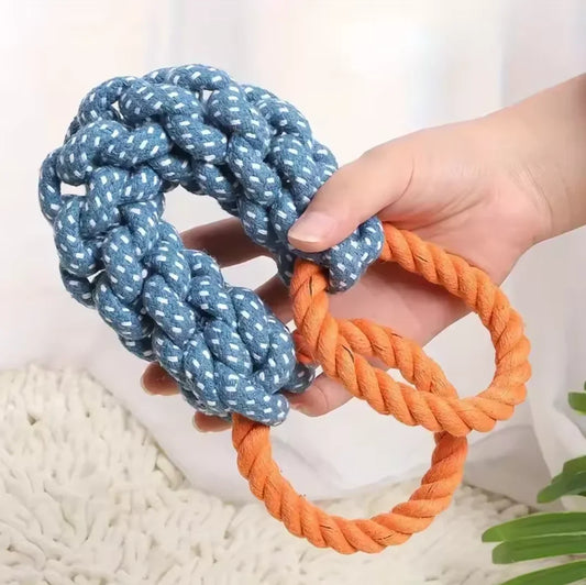 Interactive Pet Chew & Tug Rope Toy – Durable Dog Training & Fetch Toy