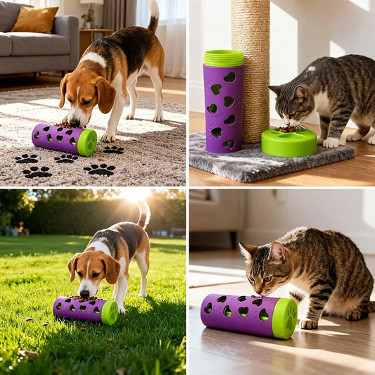 Interactive Treat Dispenser Toy for Dogs & Cats – Food Puzzle & Slow Feeder Toy