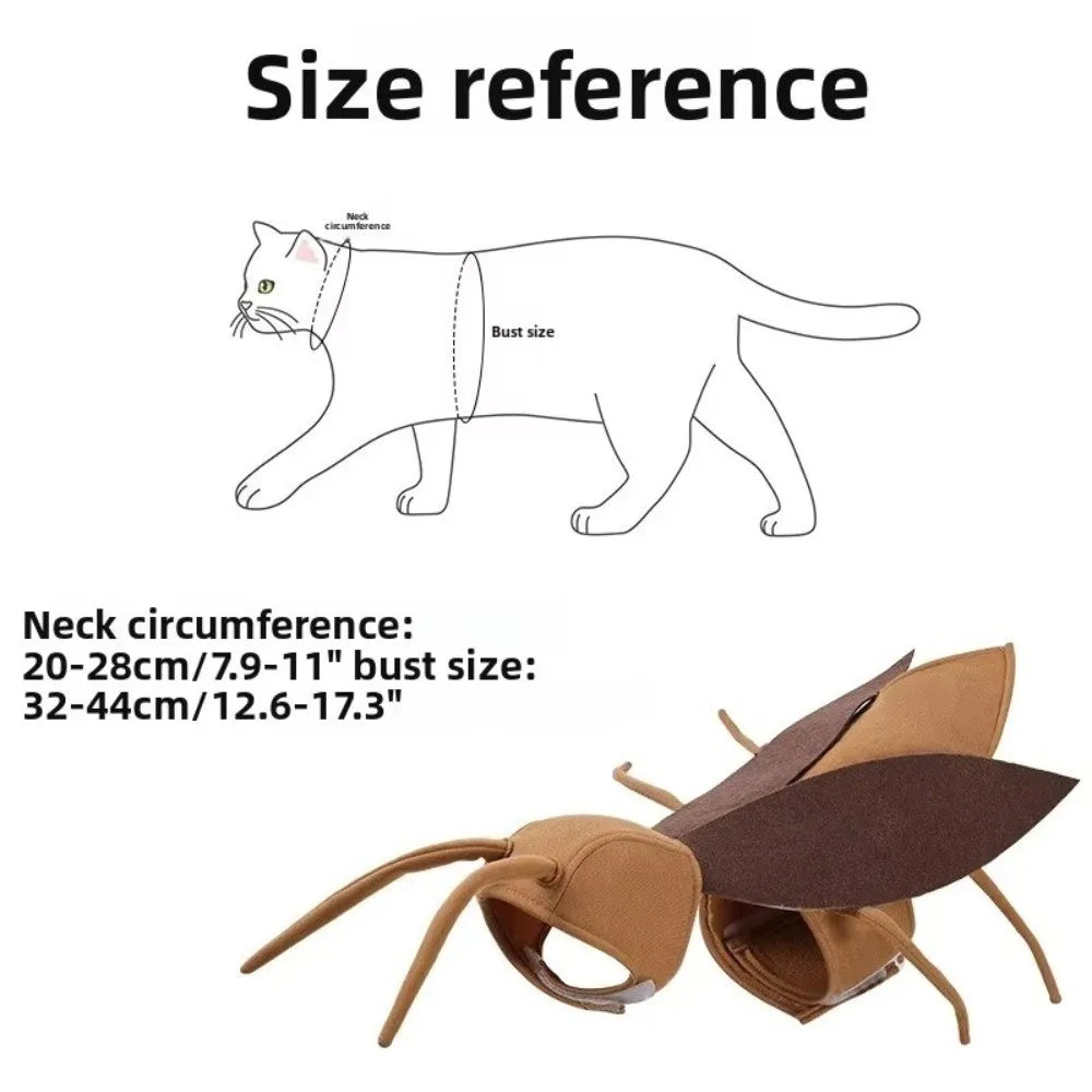 Realistic Cockroach Pet Costume – Funny Halloween Bug Costume for Dogs & Cats