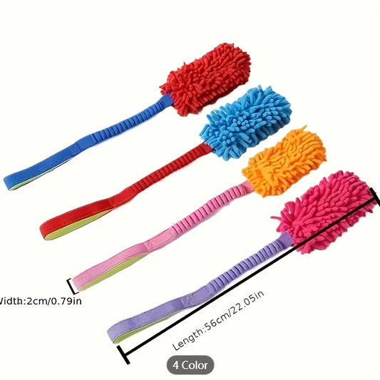Durable Plush Rope Dog Toy – Interactive Tug & Chew Toy with Handle