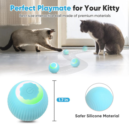 Interactive Self-Moving Cat Ball – Automatic Rolling Smart Toy for Cats