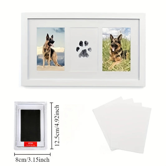 Pet Paw Print Commemorative Ink Pad,Dog or Cat Pet Owner Keepsake,DIY Inkless Handprints and Pet Pawprint Impression Making Kit