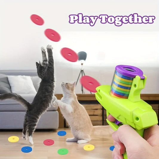 Interactive Cat Treat Disc Launcher – Fun Food Dispensing Puzzle Toy