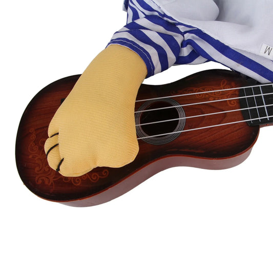 Funny Guitar Player Dog Costume – Rock Star Musician Pet Outfit