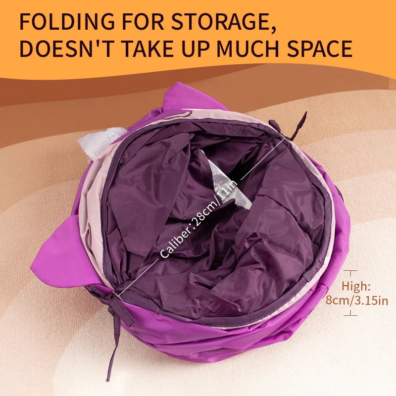 Christmas Gifts Cat Tunnel Toy, Large Collapsible Cat and Dog Tunnel Toys, 6 Entrances and Exits Design, Unique Unicorn Shape