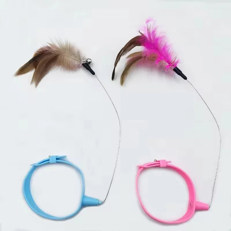 360-Degree Rotating Cat Teaser Toy with Dragon Totoro Design Steel Rod Fish Head with Bell for Cat Entertainment Cat Supplies