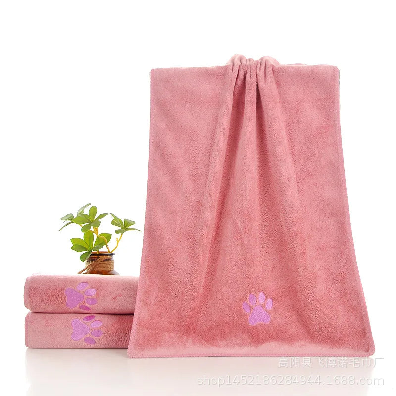 35*75cm/50*100cm Highly Absorbent Dog Towels Breathable Microfiber Pet Grooming Towel Fast-Drying Super Soft Pet Cloth