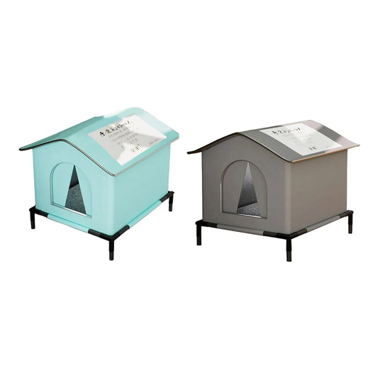 Cozy Outdoor Cat & Dog House – Weather-Resistant Elevated Pet Shelter