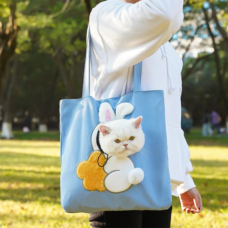 Cartoon Rabbit Dinosaur Pet Shoulder Bag For Cats Dogs Outdoor Travel Carry Bag Fashion Supplies For Teddy Pomeranian Small Pets