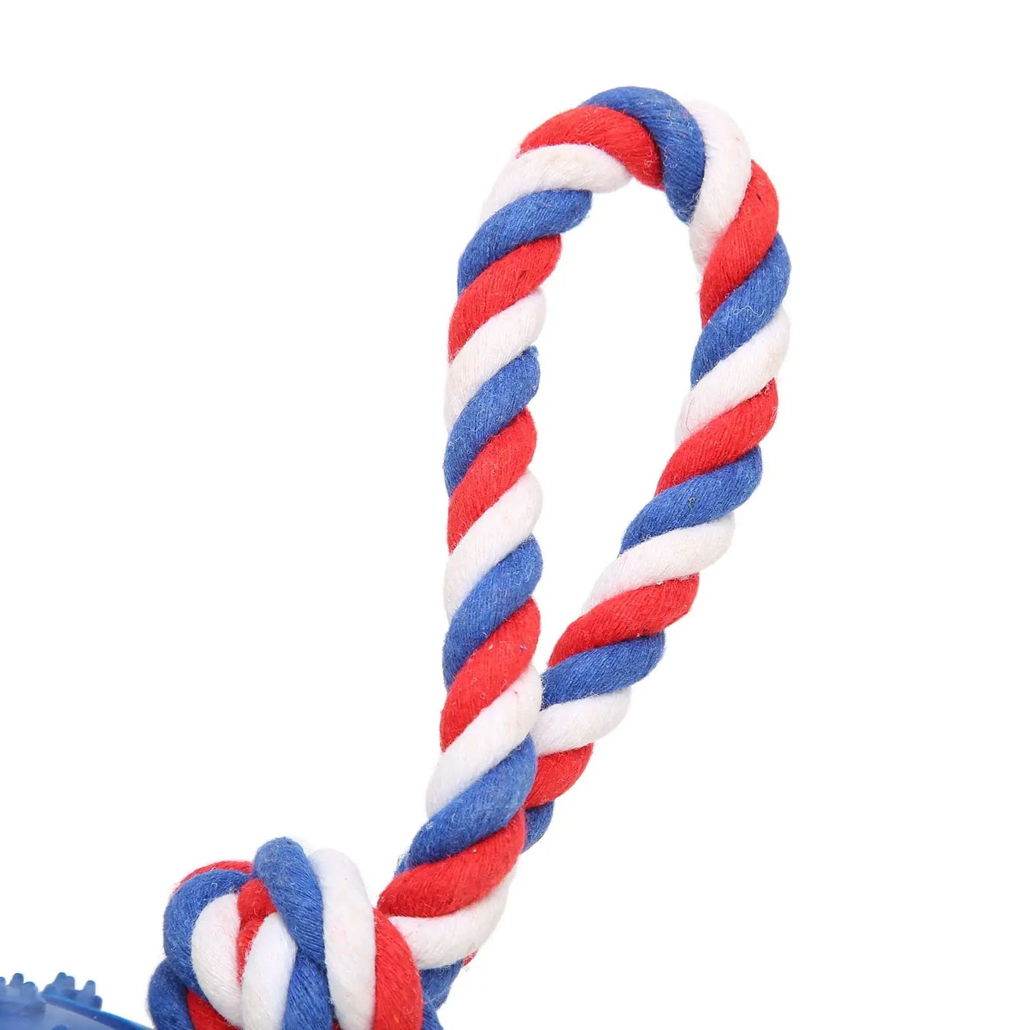 Natural Rubber Tire & Organic Cotton Rope Heavy Duty Dog Toy - Large Breed Indestructible Tug of War Chew Toy