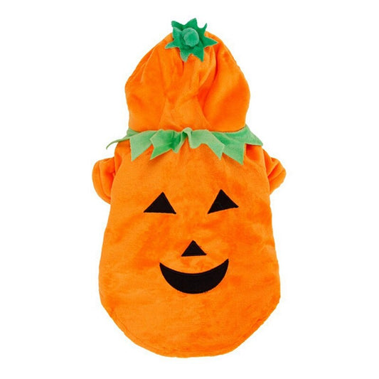 Orange jack-o’-lantern pumpkin Halloween costume for pets