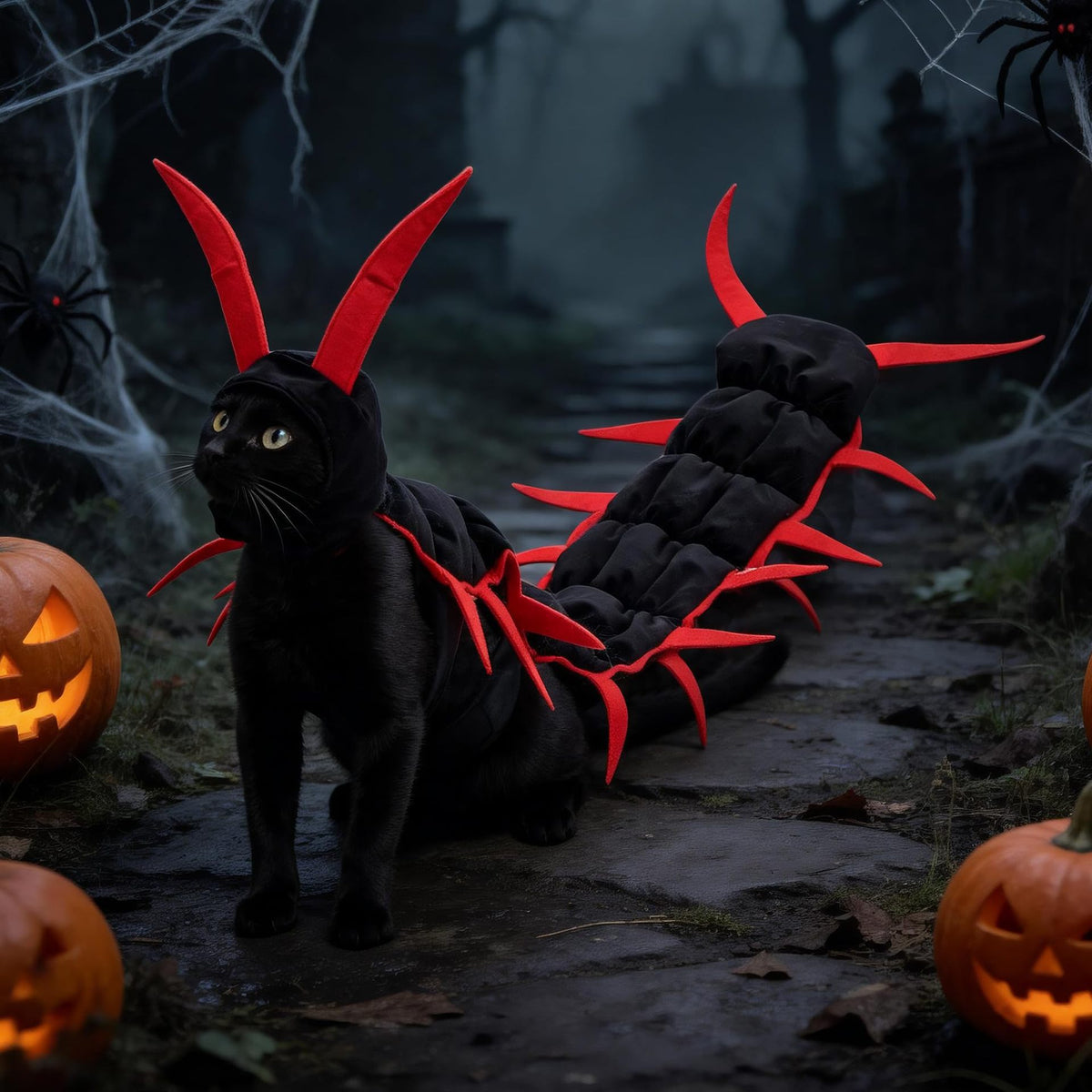 Black scorpion Halloween costume for dog and cat