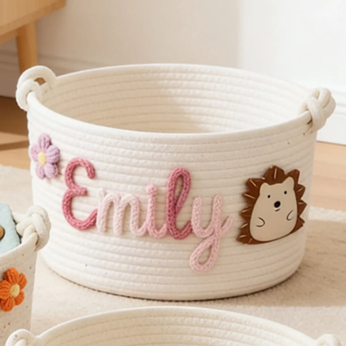 [Custom] 1pc Personalized Name Storage Basket — Pet Treats & Toy Bin, Multifunctional Storage Basket, Holiday Gift