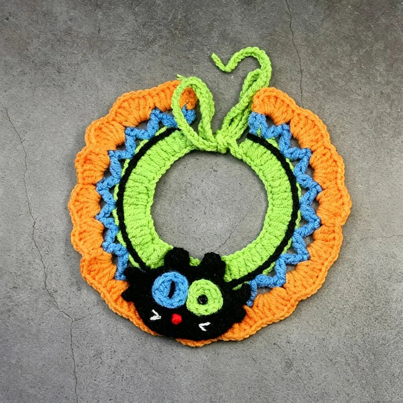 Halloween Cat Costume Collar Dog Clothing Pet Scarf Collar Cat Halloween Party Costume Cute Cat Scarf Halloween Decoration