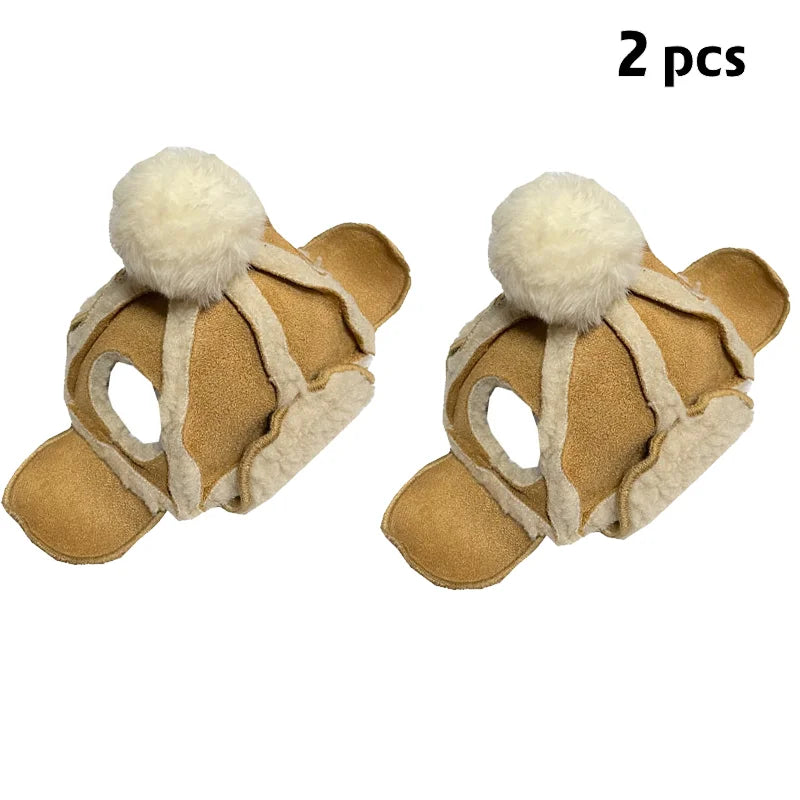 NONOR Pet Warm Hat Ear-popping Funny thickened adjustable Dog hat for Corgi Tedi French Bulldog Accessory Cat And Dog Headdress