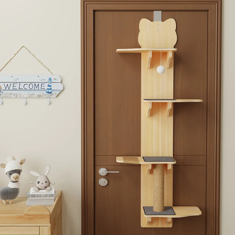 4-Level Door-Mounted Cat Climbing Tower
