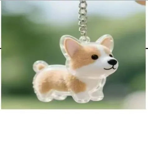 Dog Hair Storage Cute Pendant Keychain Bag Pendant Couple Car Key Chains  Souvenir Collection Gift Pet Hair Memorial Pet Lovers