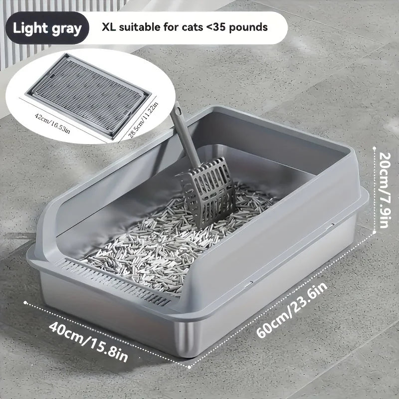 Extra Large Stainless Steel Cat Litter Box