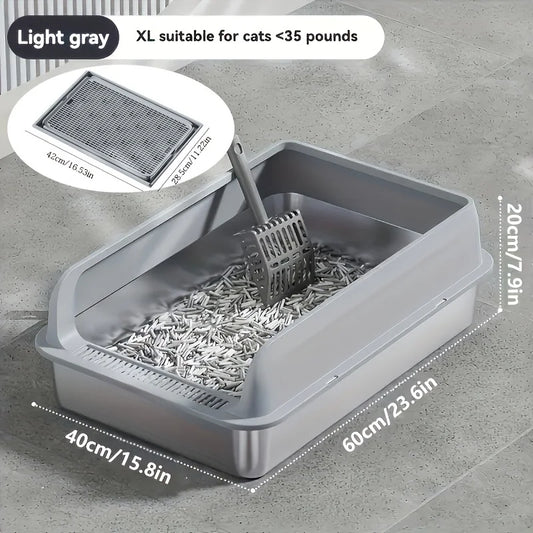 Extra Large Stainless Steel Cat Litter Box