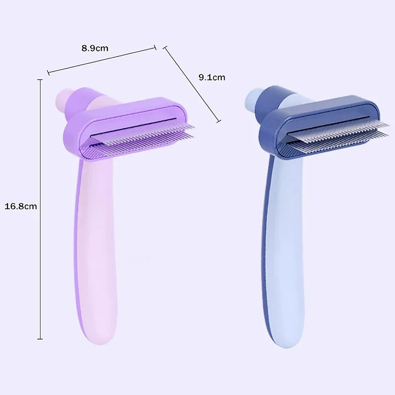 Dog Comb Self Cleaning Dog Brush Adjustable Flea Pet Comb Double Row Combs for Dogs Hair Cleaning Massage Cat Comb Pet Grooming