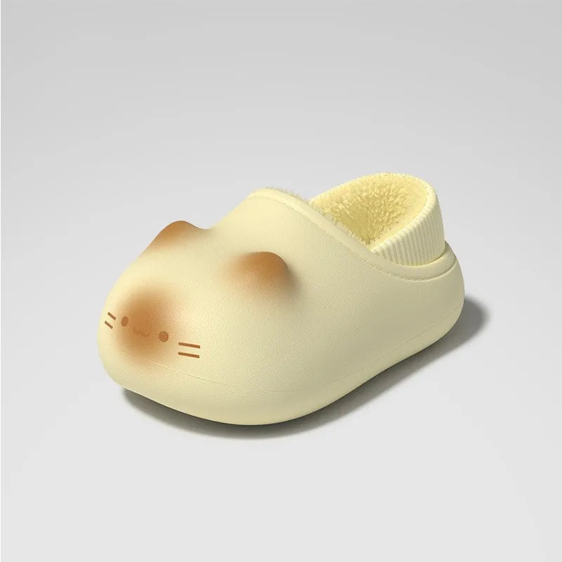 Kawaii Black Cat Paw Slippers – Cute Women’s Cozy House Shoes
