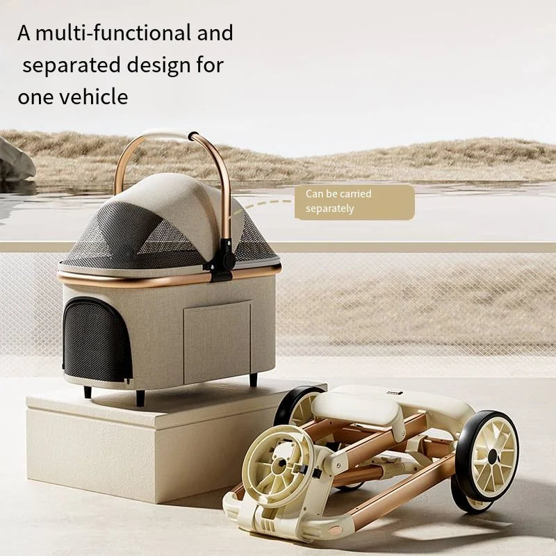 2026 New Separable Pet Stroller, Portable One Click Recycling Cat Stroller, Universal Lightweight Baby Stroller for Travel
