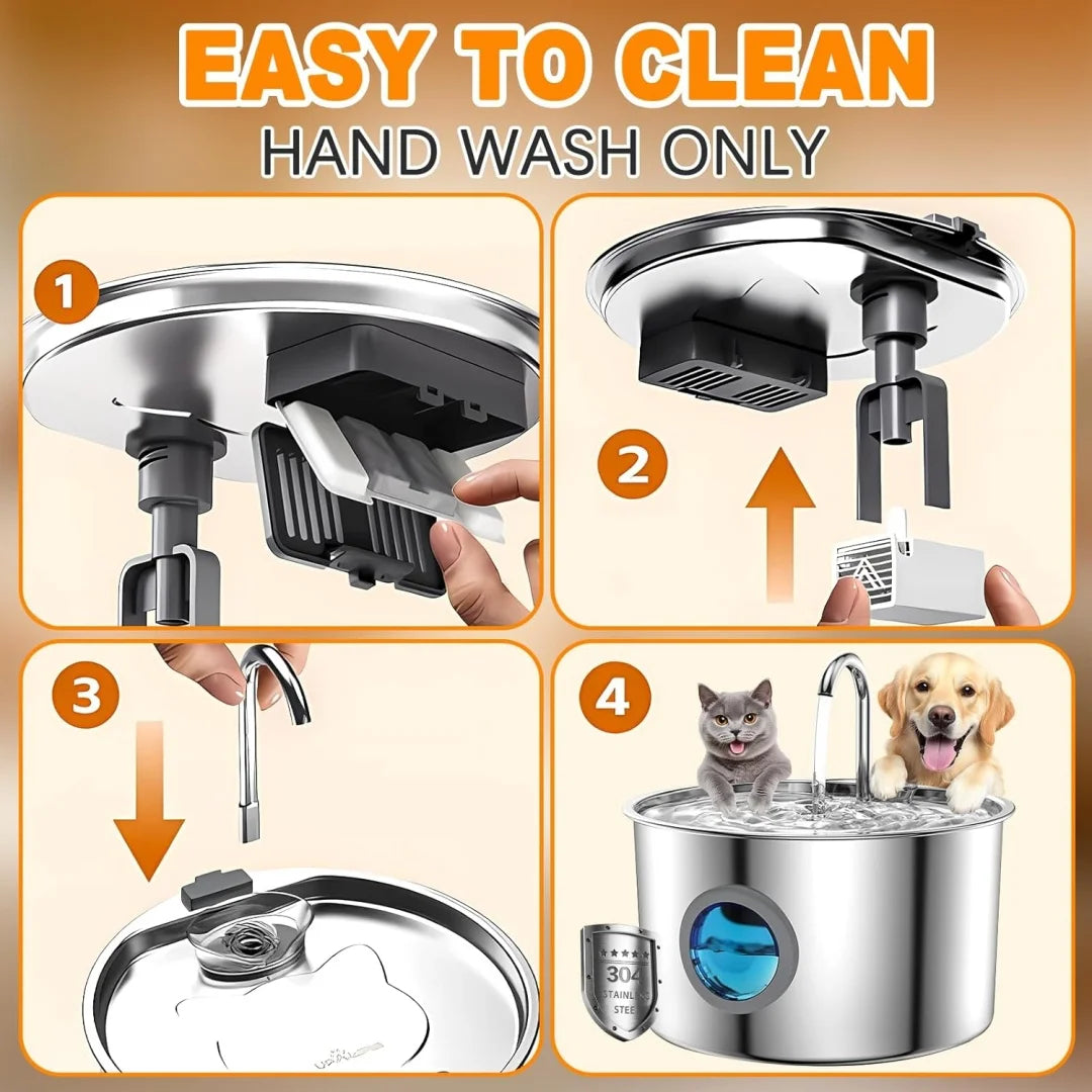 Large Capacity Pet Water Fountain for Dogs & Cats