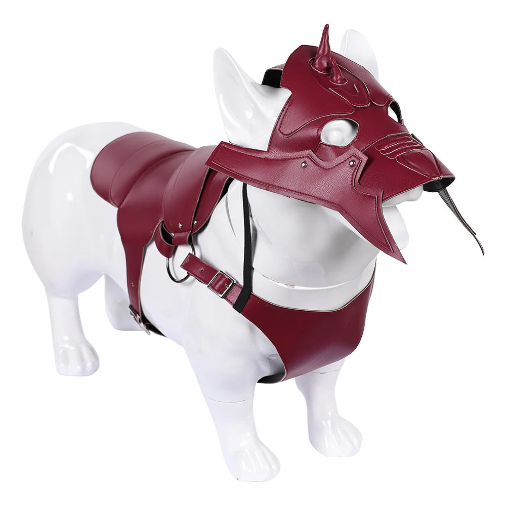 Dog & Cat Battle Cosplay Costume – Funny Pet Warrior Vest & Mask Outfit