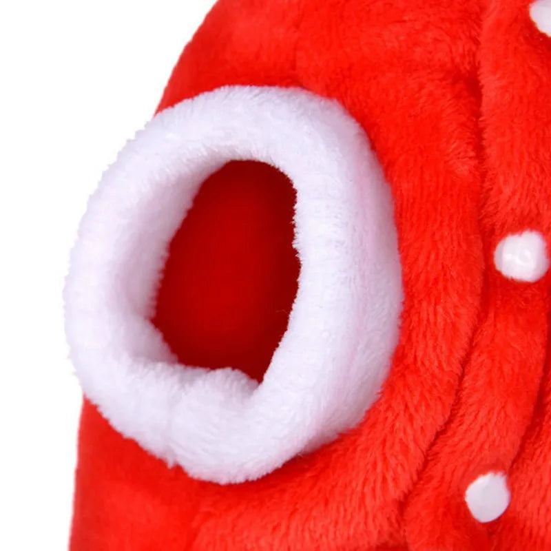 Christmas Dog Cat Costume Reindeer Antlers Hoodie Flannel Fleece Warm Coat Xmas Tree New Year Outfit for Small Dogs Puppy Kitten