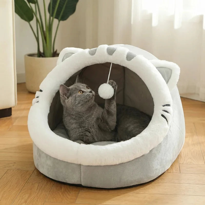 Plush Round Cat Bed
