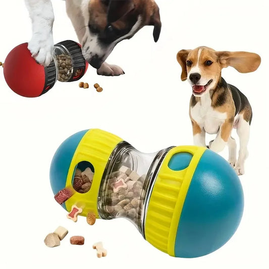 Interactive IQ treat dispensing puzzle ball toy for dogs and cats