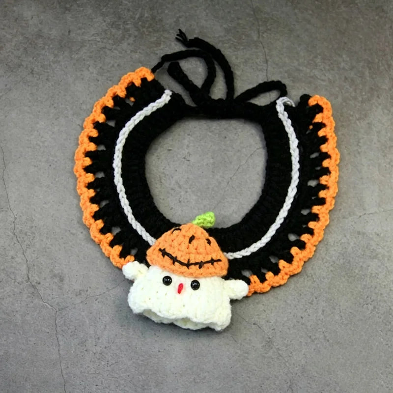 Halloween Cat Costume Collar Dog Clothing Pet Scarf Collar Cat Halloween Party Costume Cute Cat Scarf Halloween Decoration
