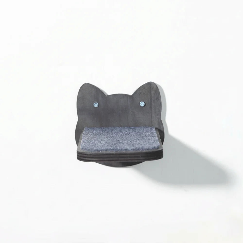 Wooden Cat Climbing Shelves Wear Resistant Scratching Pads Wall Mounted Cat Tree Floating Stairs Sturdy Cat Wall Shelves