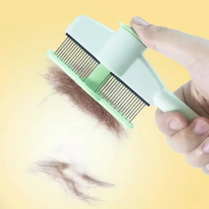 Dog Comb Pet Hair Remover One Button Dogs Brush Self-cleaning Cat Brush Massage Combs for Dog Grooming Brushes for Pet Products
