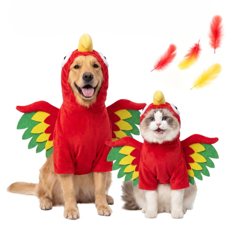 3D Turkey Pet Costume for Dogs & Cats – Funny Thanksgiving & Halloween Outfit