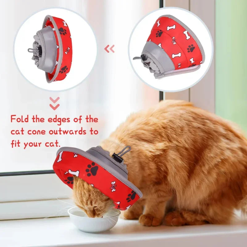 Pet Elizabeth Circle Anti-Licking Recovery Collar Comfortable Light Weight Protective Cone Collar for Dog and Cat After Surgery