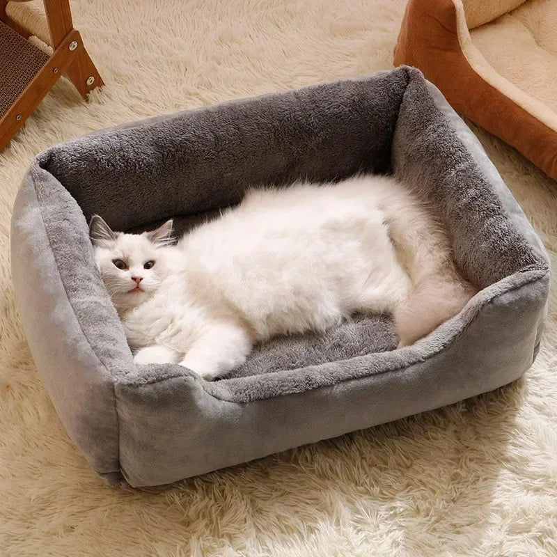 Cozy Rectangular Cat Bed