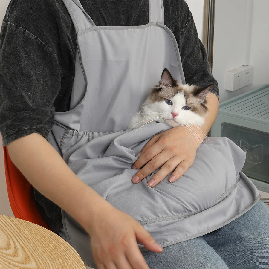 New Thin Pet Hugging Cat Clothing, Grooming Special Clothing, Non-Hair Hugging Pet Apron.