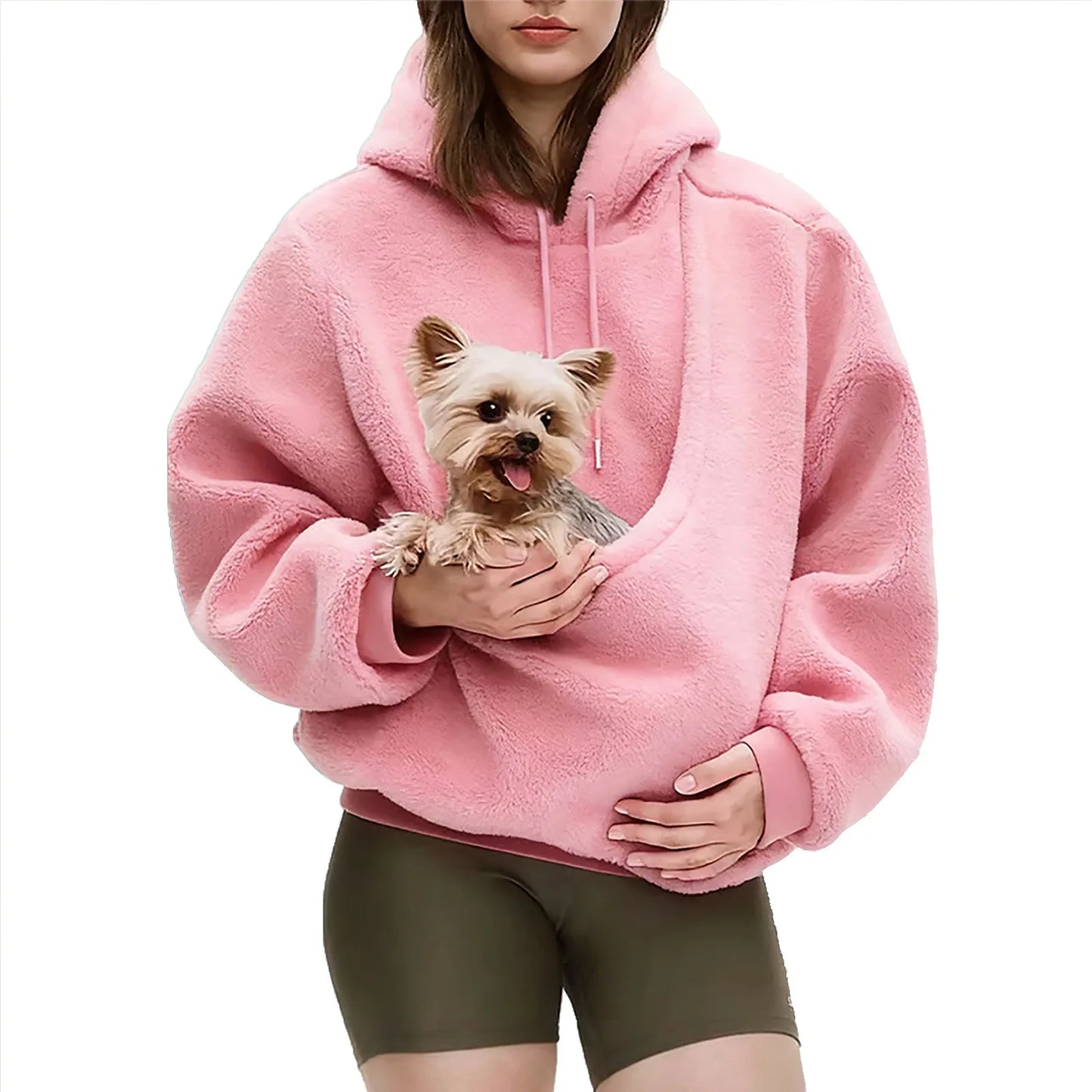 Pet Carrier Hoodie for Small Dogs & Cats – Hands-Free Unisex Pouch Sweatshirt