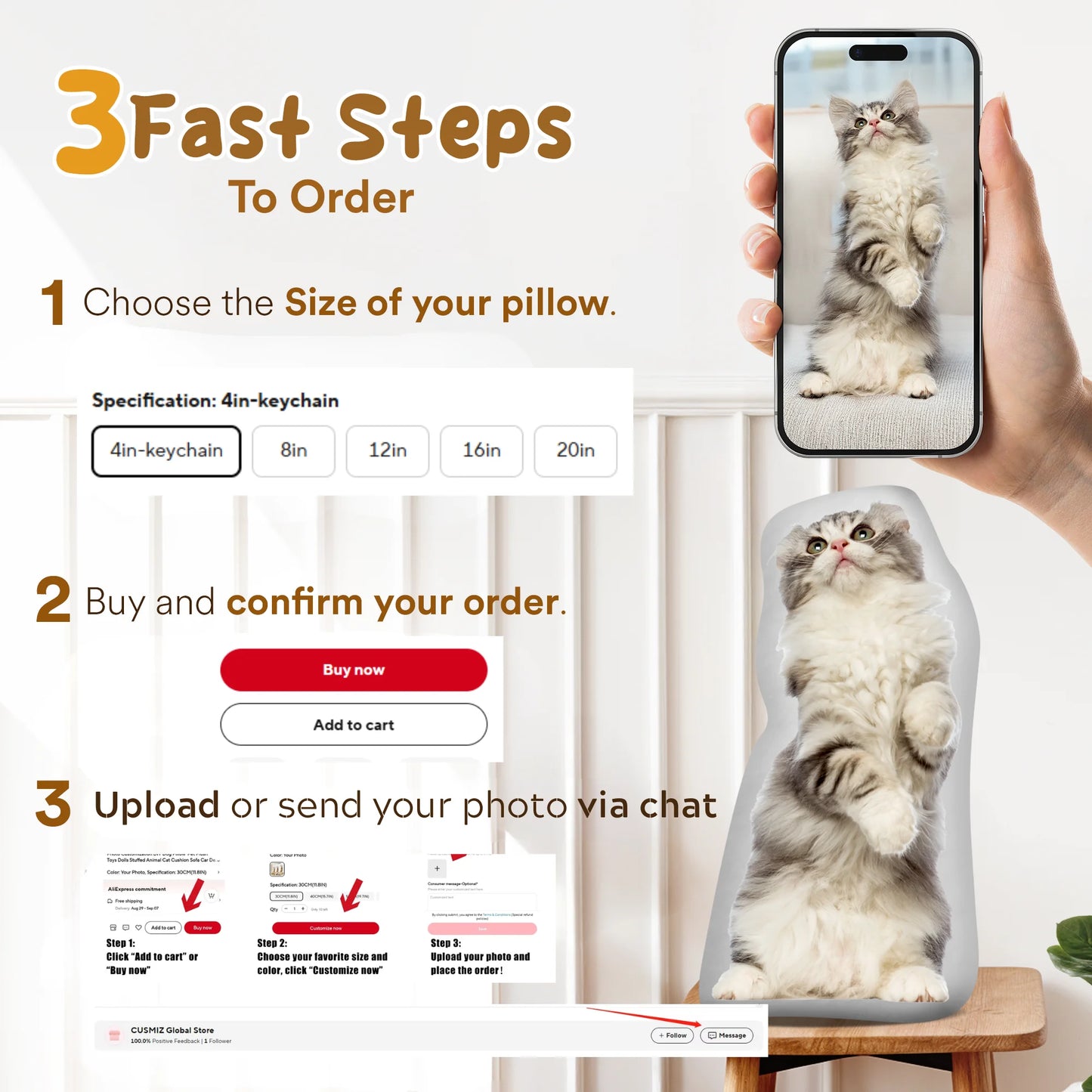 Pets Cushion Filling Pets Photo Cushion Custom DIY Pillow for Putting Picture of Cats and Dogs Home Decor