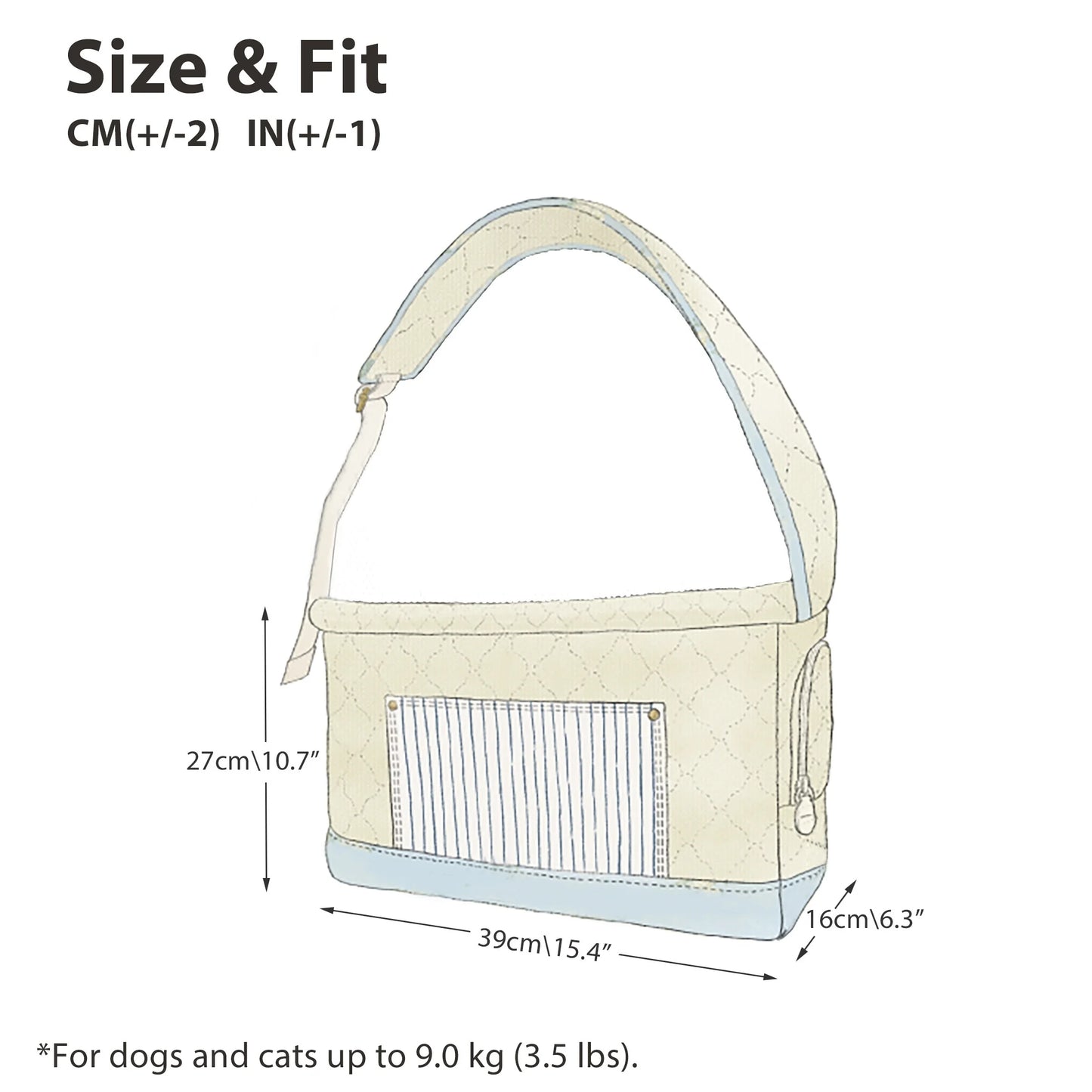 Carrier Bag for Small Dogs Breathable Cotton Soft-Sided Dog Travel Bag Portable Outdoor Light Weight Pet Cat Dog Transport Bag