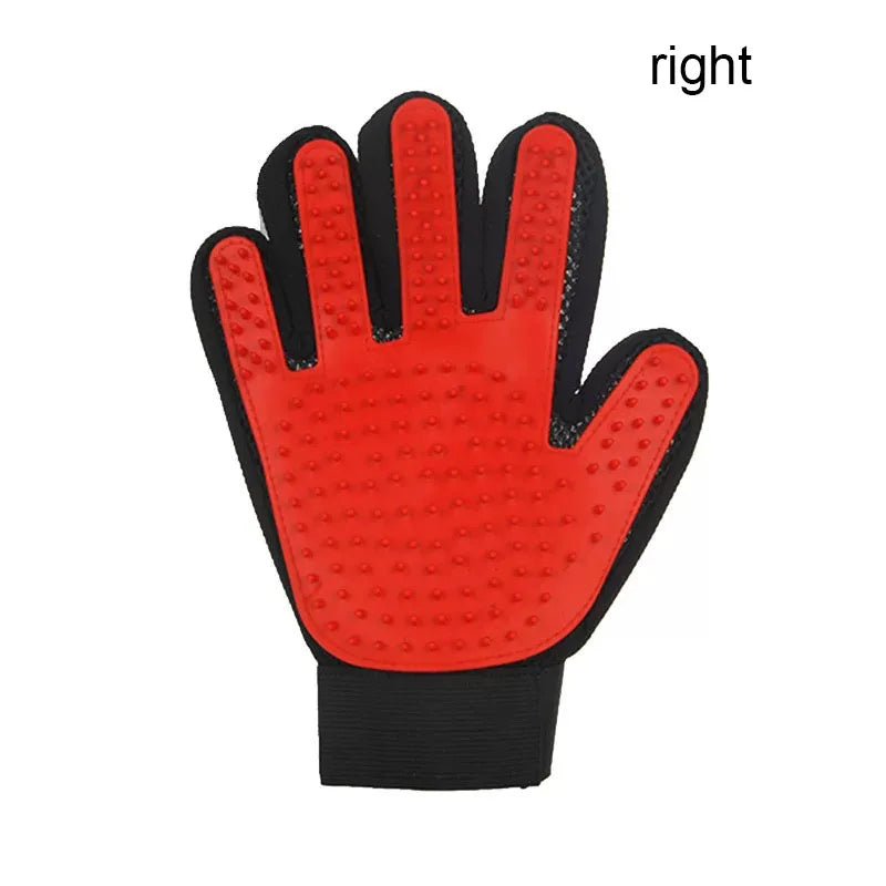 Pet Hair Removal Grooming Glove for Dogs & Cats