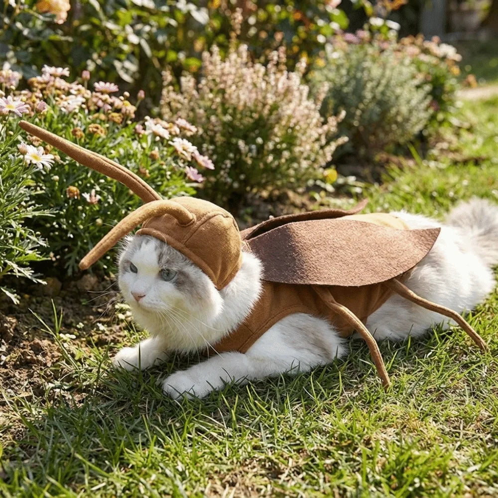 Realistic Cockroach Pet Costume – Funny Halloween Bug Costume for Dogs & Cats