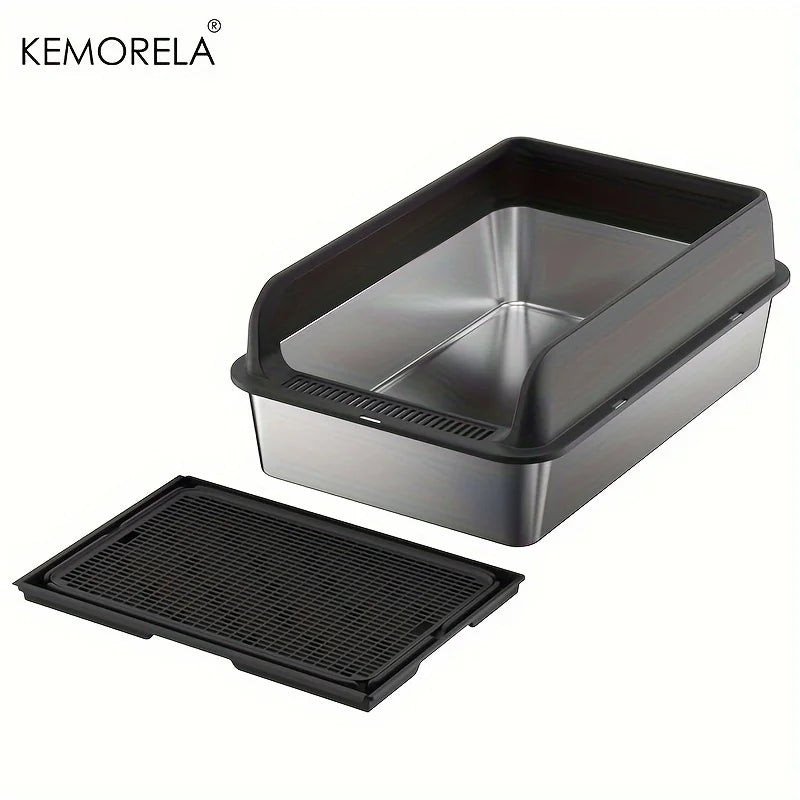 Extra Large Stainless Steel Cat Litter Box