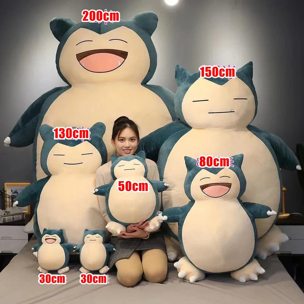 Giant Snorlax Plush Lounge Cushion – Oversized Anime Floor Pillow