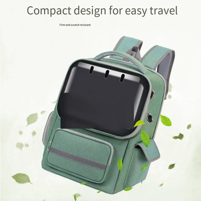 2026 New Outdoor Outing Bag Large Capacity Transparent Puppy Cat Pet Backpack Large Shoulder Cat Bag