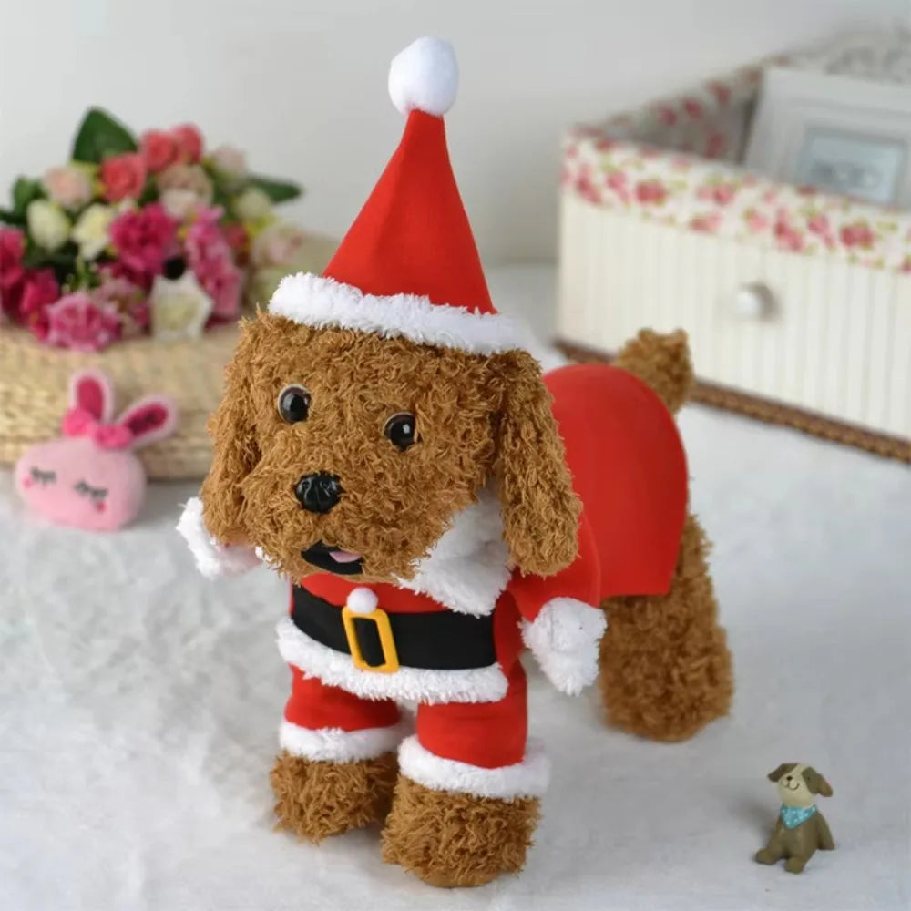 Christmas Pet Costume for Small Dogs Cats Funny Santa Claus Cosplay Dog Jumpsuit for Party Cute Pets Clothes Chihuahua Pug Coat