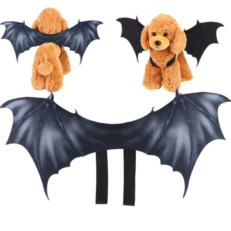 2025 New Product Halloween Pet Party Cosplay Decoration Cat Ghost Festival Costume Dog Bat Wings Holiday Gift